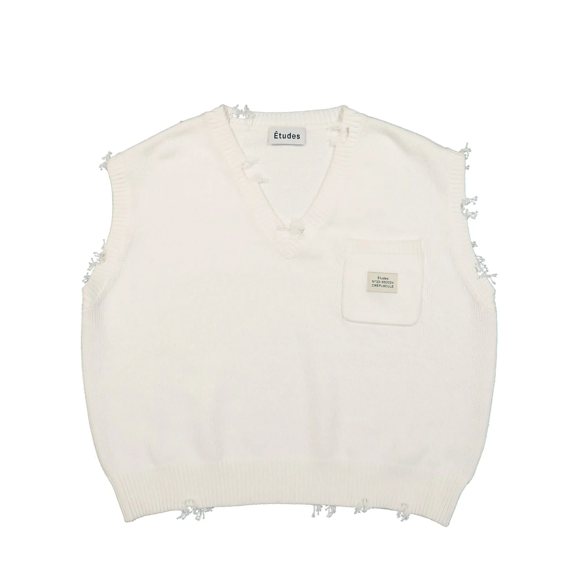 Instant Destroy Sleeveless V Neck Sweater