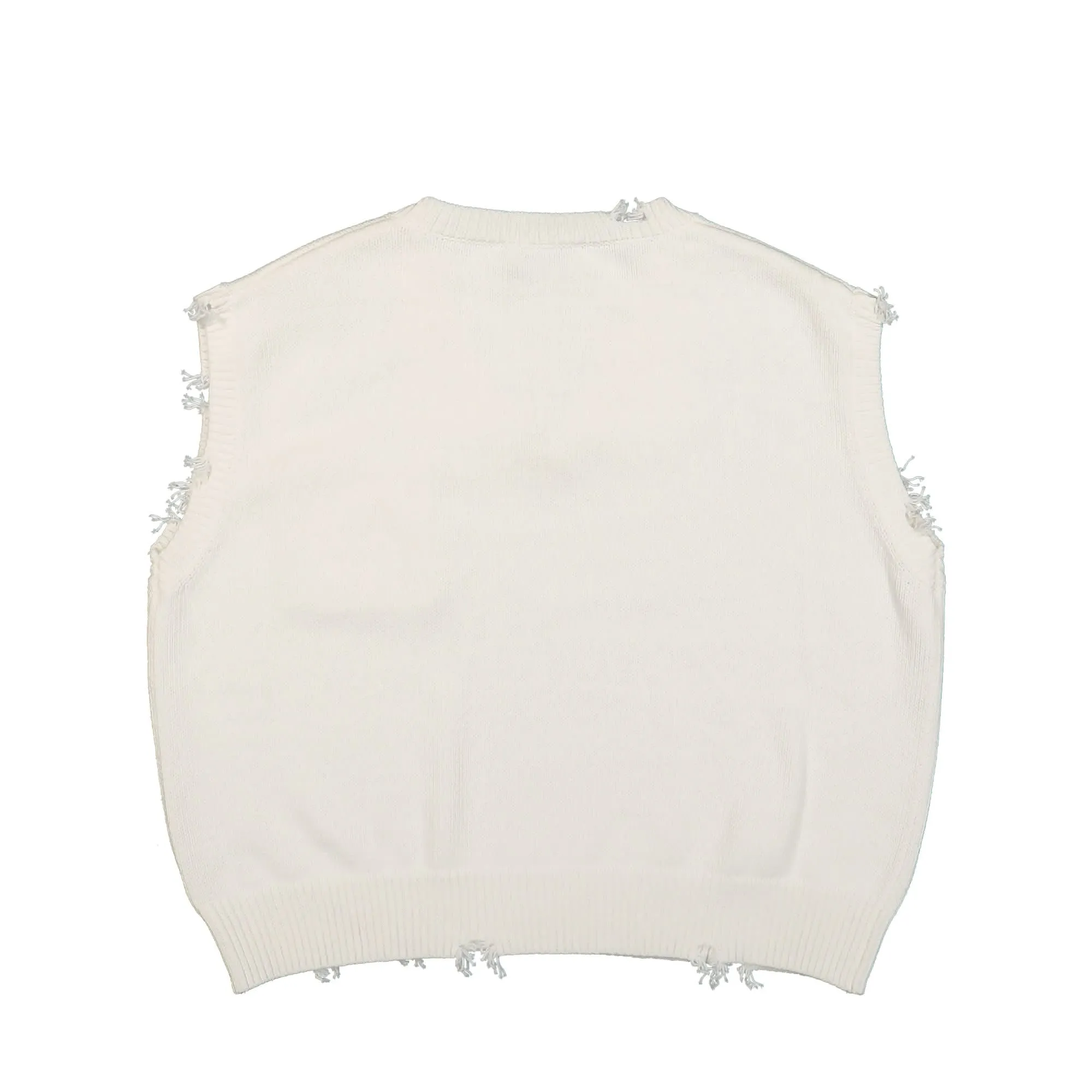 Instant Destroy Sleeveless V Neck Sweater - Image 2