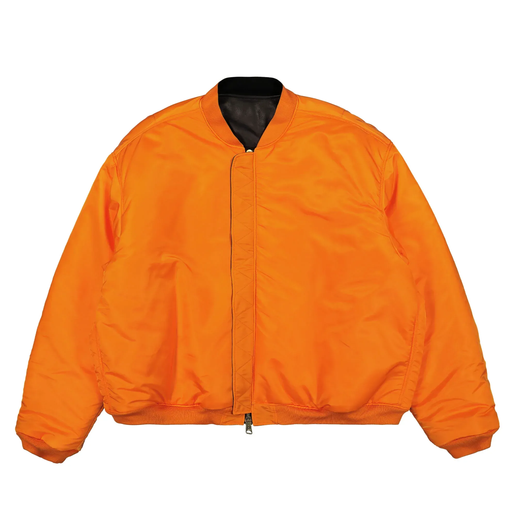 Oversized Leather Bomber Jacket - Image 6