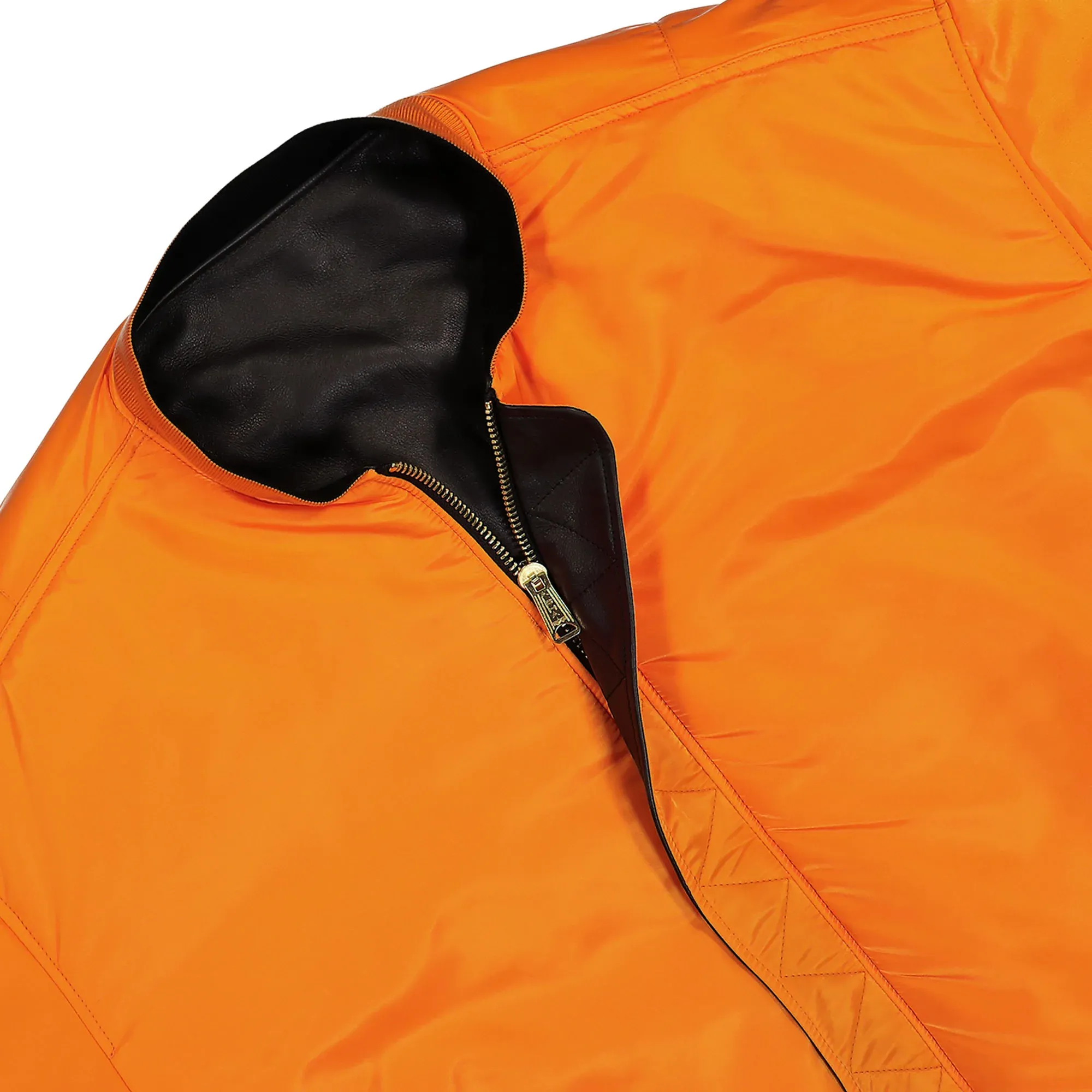 Oversized Leather Bomber Jacket - Image 8